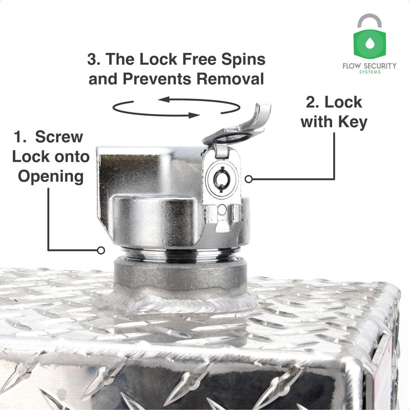 Flow Security Systems The Flow Security Systems VersaLock | Vented Locking Fuel Tank Cap | For Transfer & Above Ground Commercial Tanks | Prevents Theft & Secures Fuel Tanks | FSS 754 | No Adapter Included | 1CT - Image 2